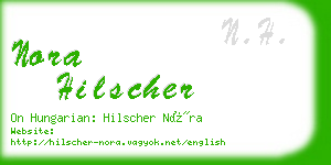 nora hilscher business card